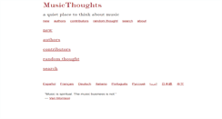 Desktop Screenshot of musicthoughts.com