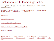 Tablet Screenshot of musicthoughts.com